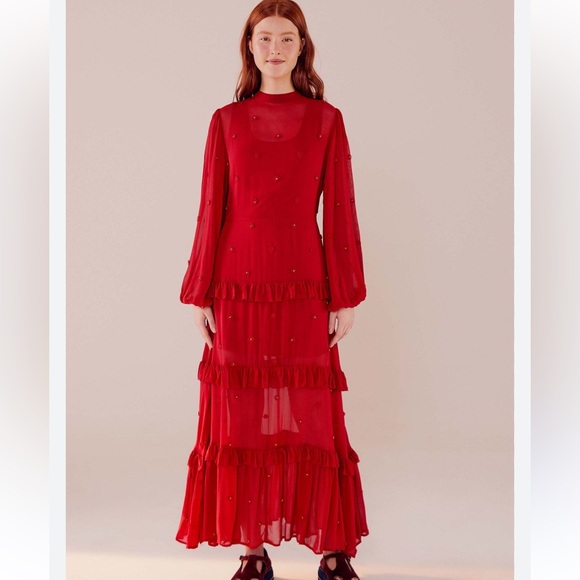 FARM Rio Red Maxi Dress - Picture 2 of 4